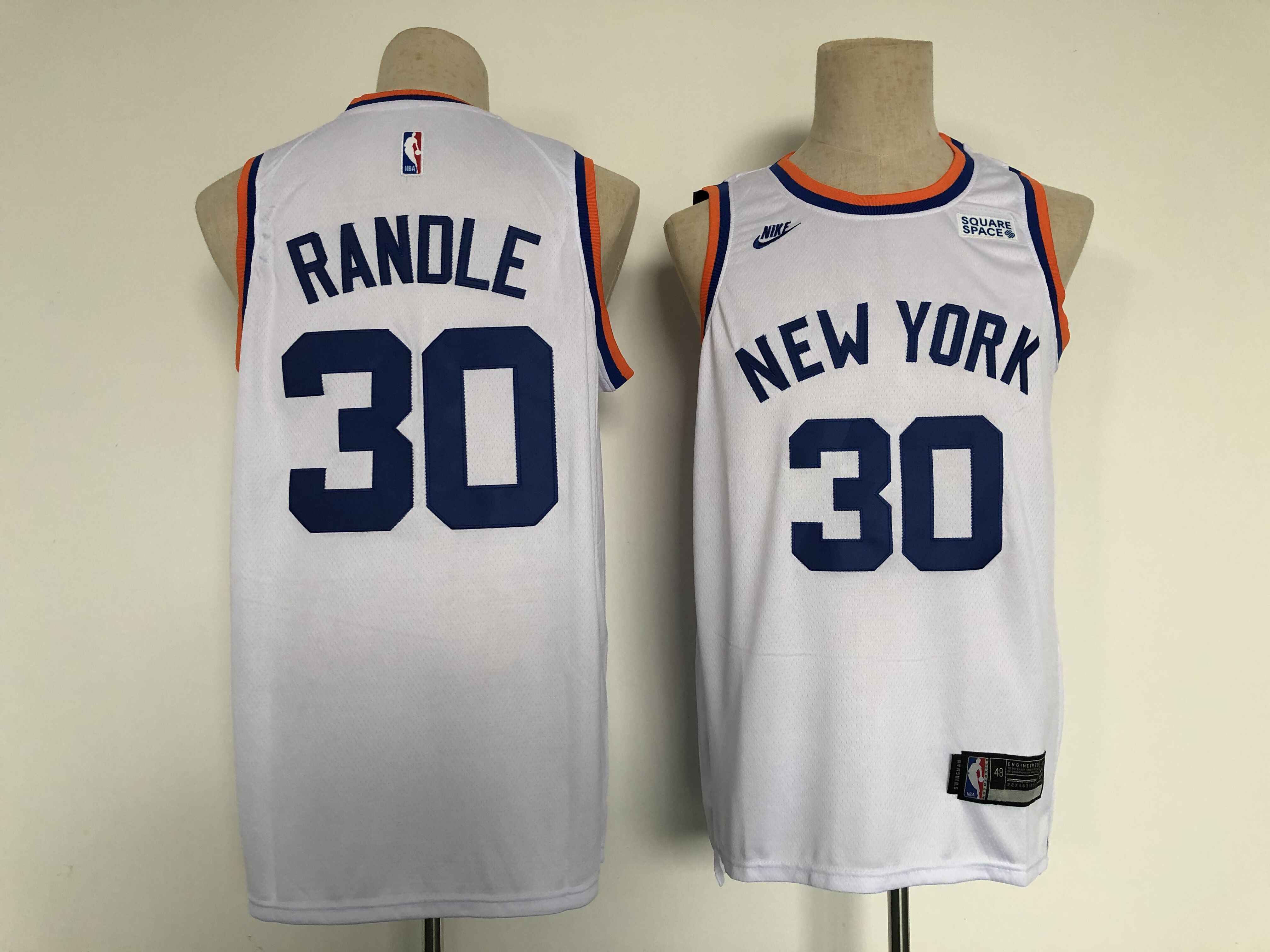 2022 Men New York Knicks #30 Randle White Nike city Edition NBA Jersey